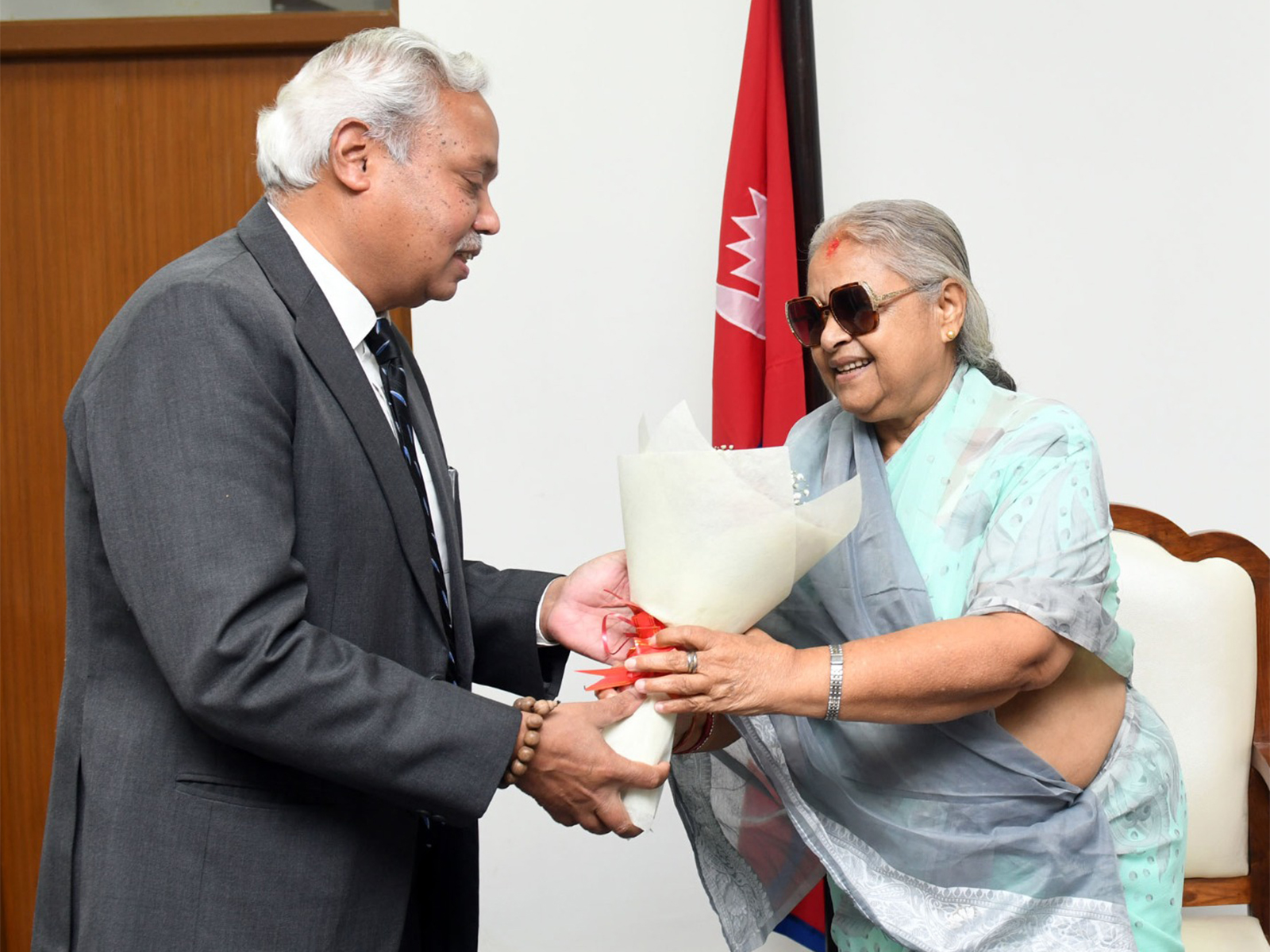 Indian Amb Naveen Srivastava calls on Nepal PM Karki, conveys PM Modi's congratulatory message