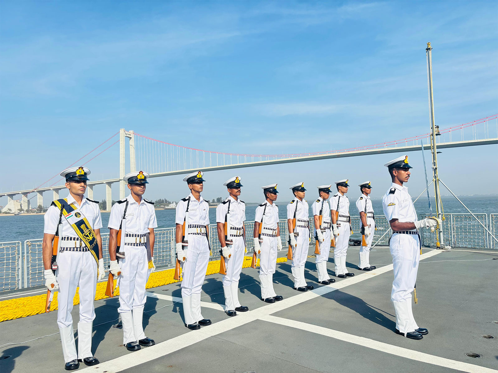 Indian Navy’s training squadron in Mozambique (Photo/ Indian Navy) Indian Navy’s training squadron in Mozambique (Photo/ Indian Navy)