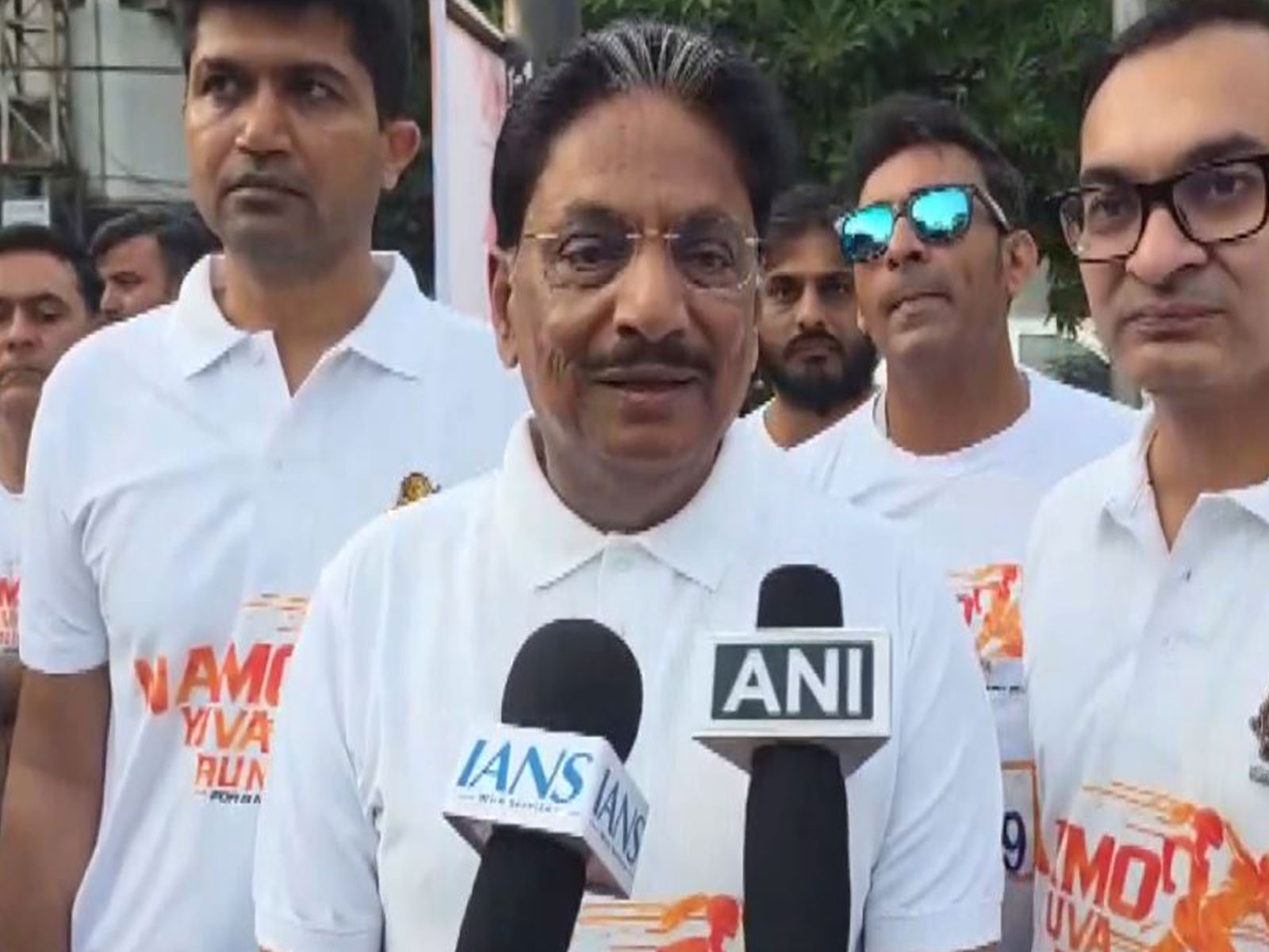 Ahmedabad: Gujarat Minister Rushikesh Patel participates in 'Namo Yuva Run'