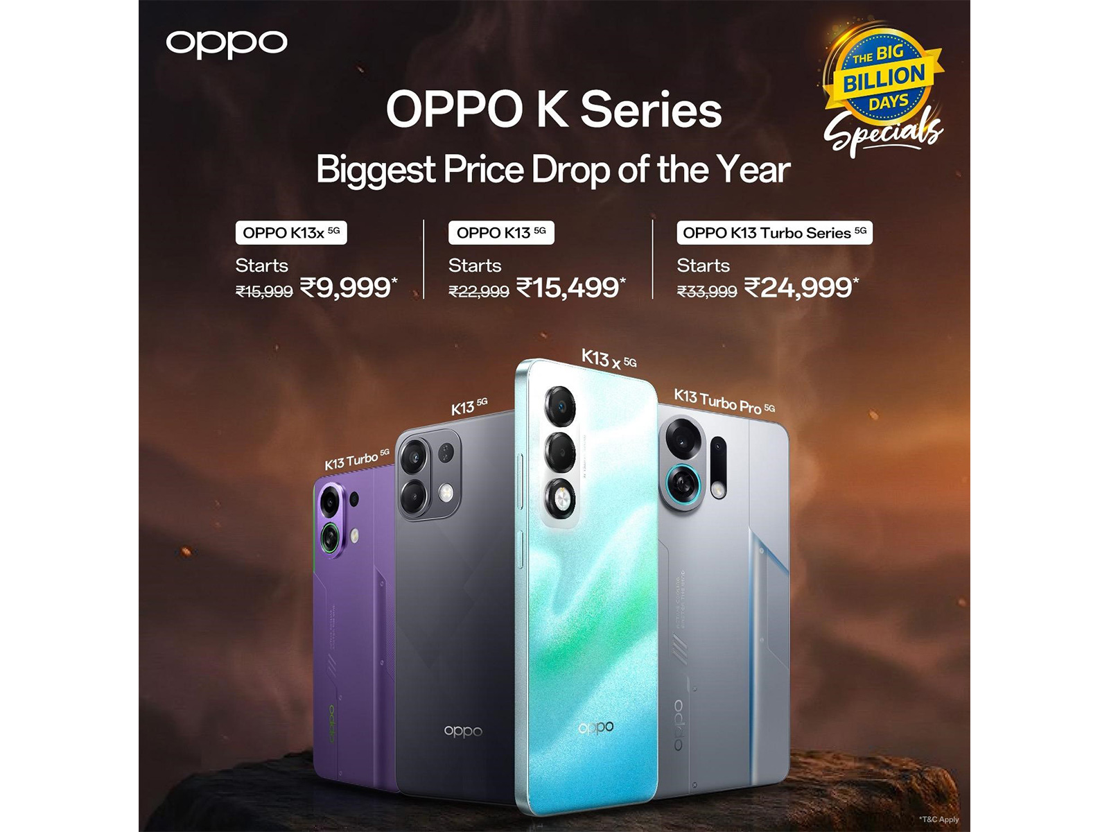 This Festive Season, Own OPPO K13x 5G -Toughest 5G Smartphone Under 10K* at ₹9,999 During the Flipkart Big Billion Day Sale