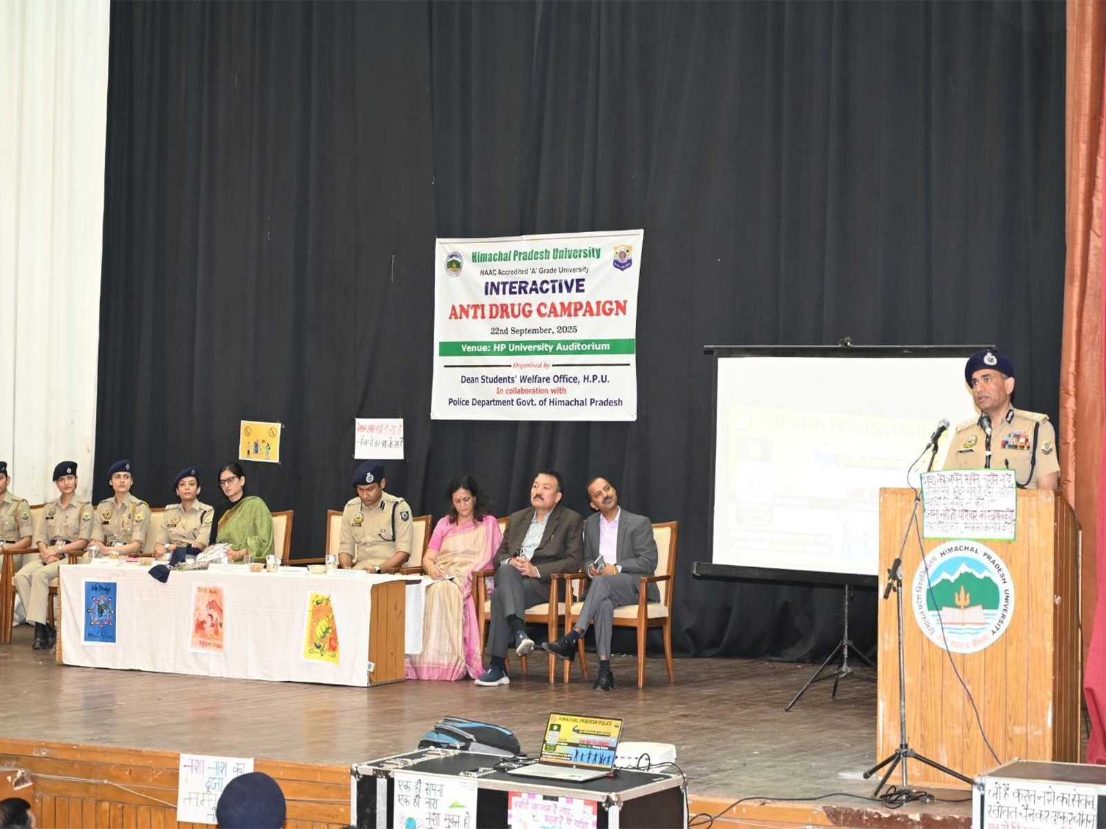 Himachal Pradesh Police organises Drug Abuse Awareness Campaign at HPU University