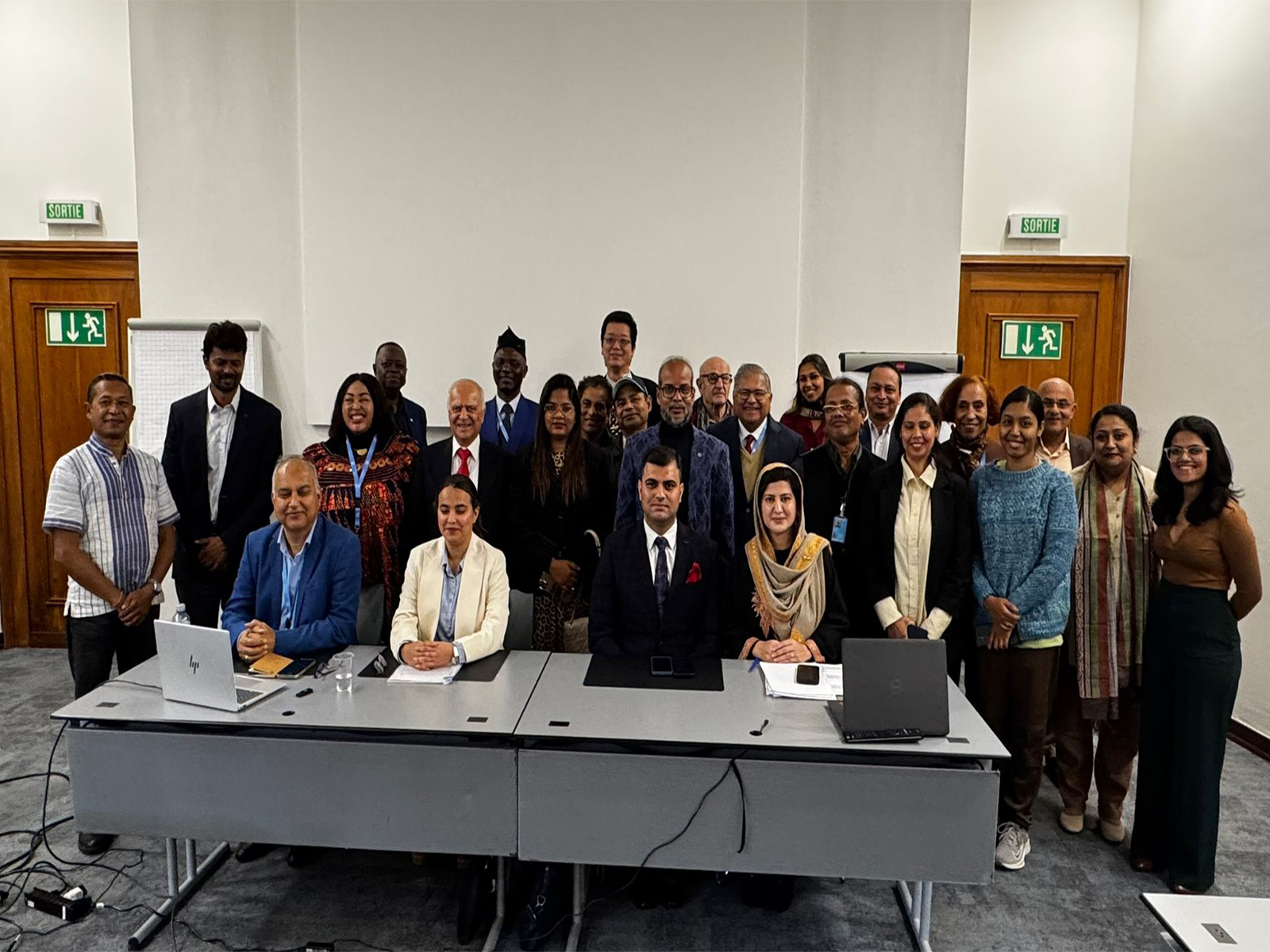 Activists from Jammu and Kashmir speak at a UNHRC event in Geneva, highlighting Pakistan’s role in cross-border terrorism and urging global action to support victims and survivors (Photo/ANI)