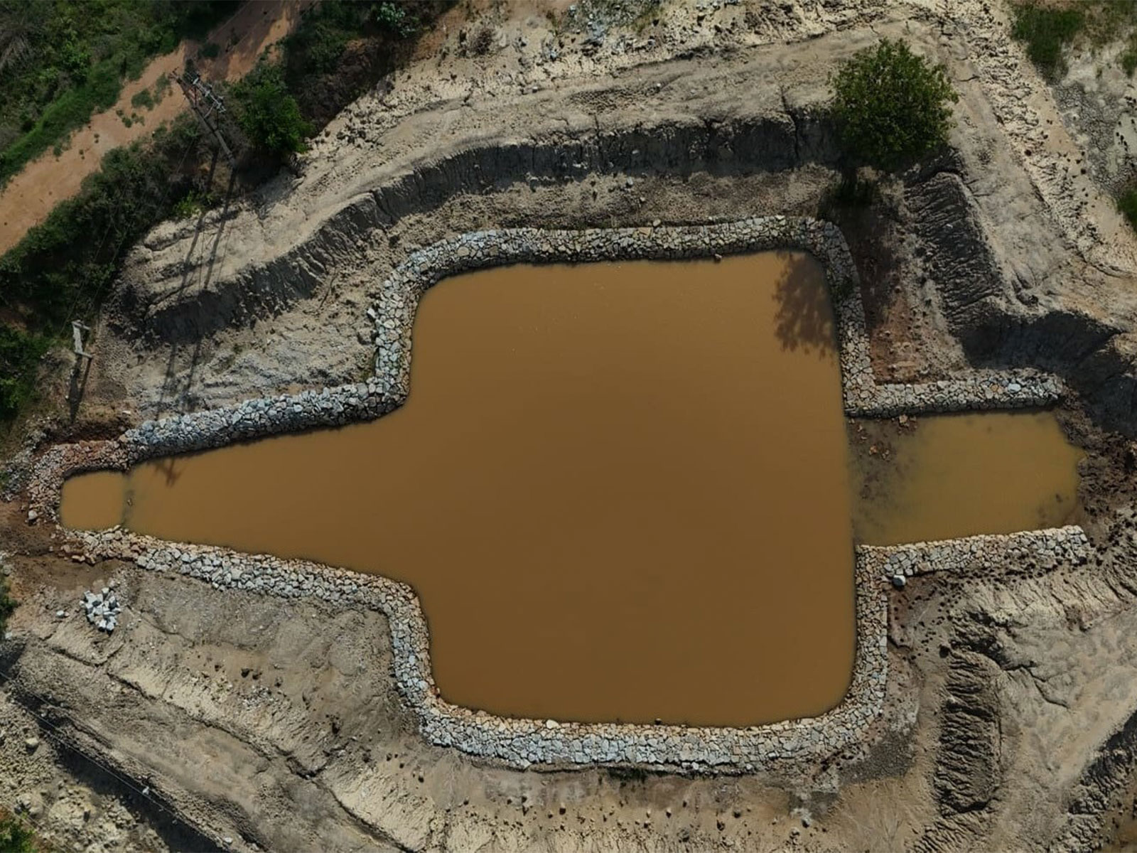 Water pools help collect subsurface flow from natural streams Water pools help collect subsurface flow from natural streams